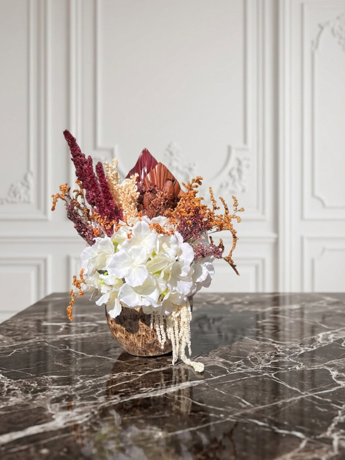 Bois précieux — bouquet de fleurs éternelles fait main par Pimpas